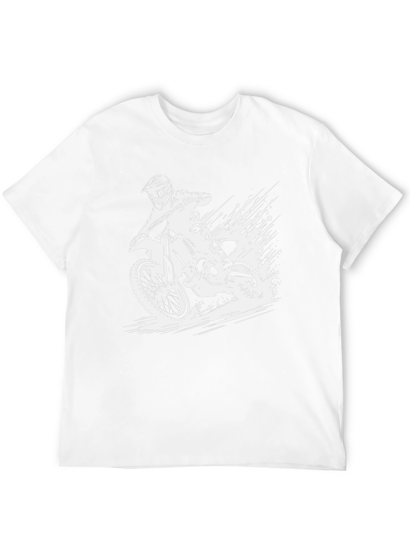 Dirt Bike Rider Graphic Tee - Black Cotton T-Shirt