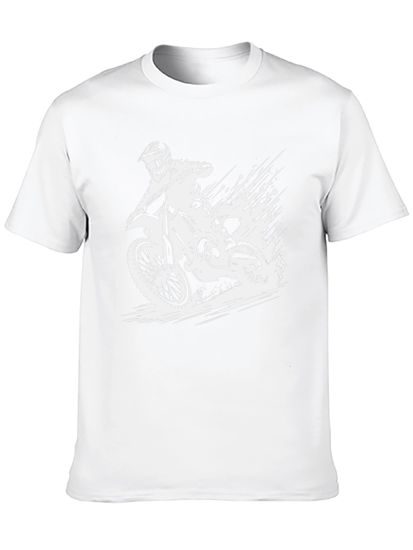 Dirt Bike Rider Graphic Tee - Black Cotton T-Shirt
