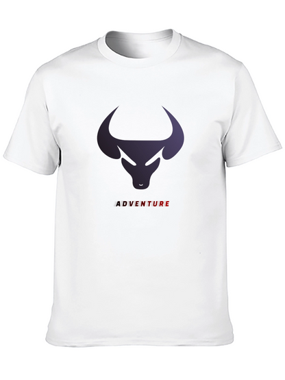 Bull Adventure Graphic Tee - Black Casual T-Shirt