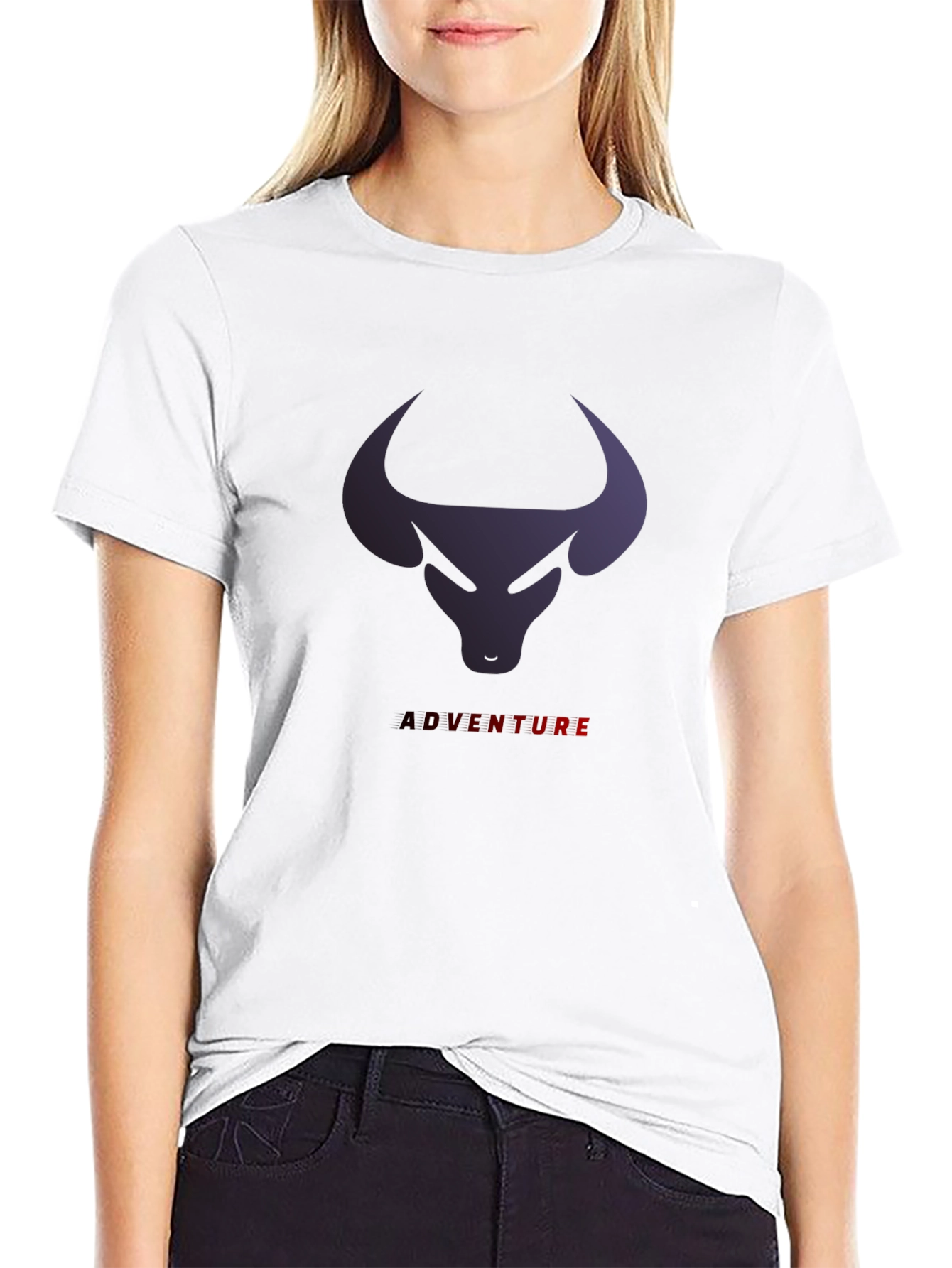 Bull Adventure Graphic Tee - Black Casual T-Shirt