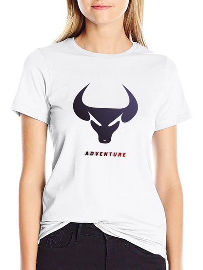 Bull Adventure Graphic Tee - Black Casual T-Shirt
