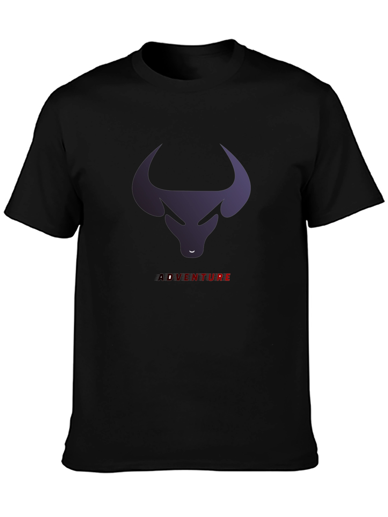 Bull Adventure Graphic Tee - Black Casual T-Shirt