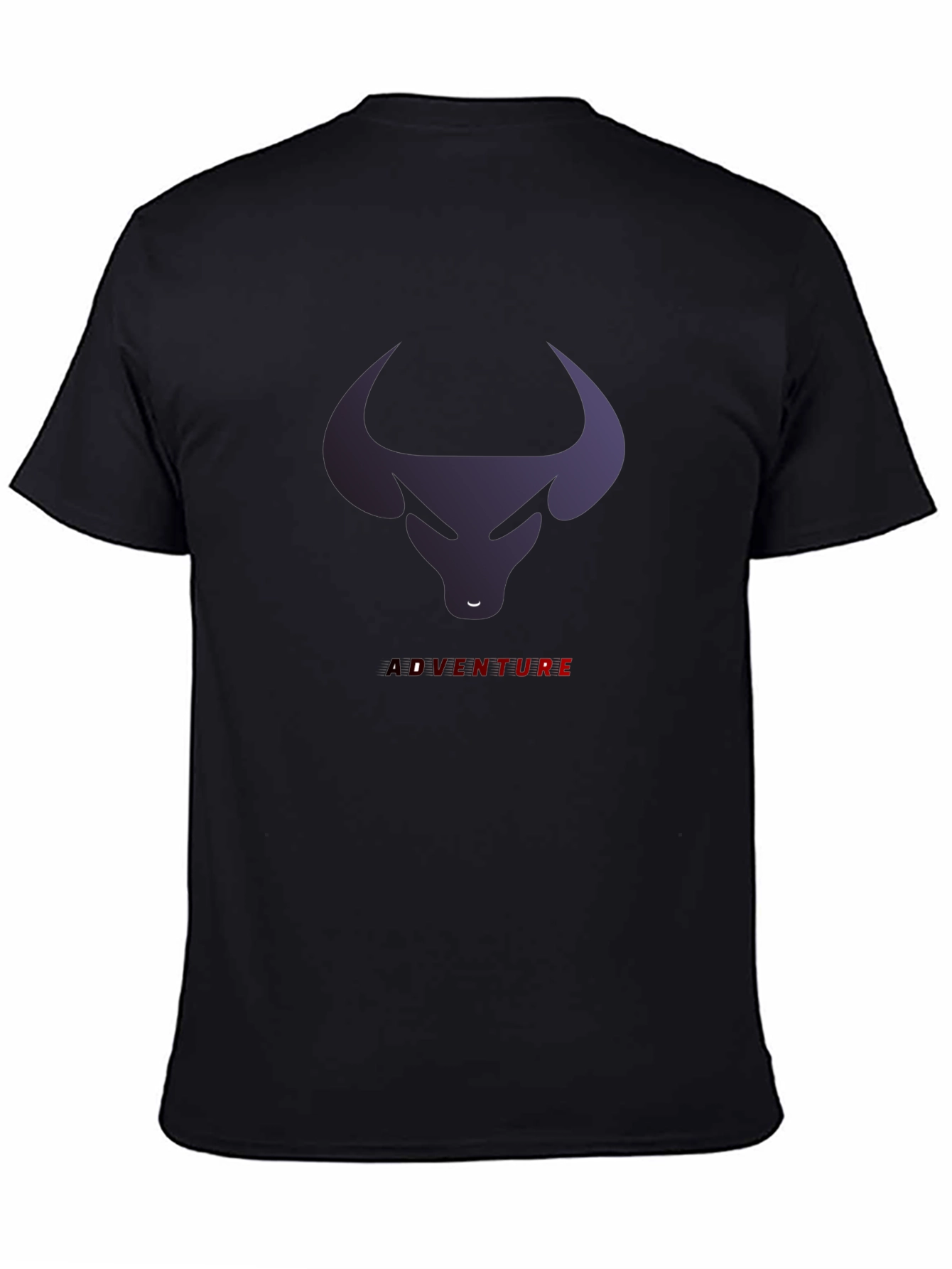 Bull Adventure Graphic Tee - Black Casual T-Shirt
