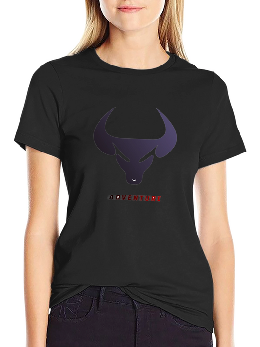 Bull Adventure Graphic Tee - Black Casual T-Shirt