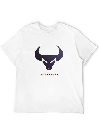 Bull Adventure Graphic Tee - Black Casual T-Shirt