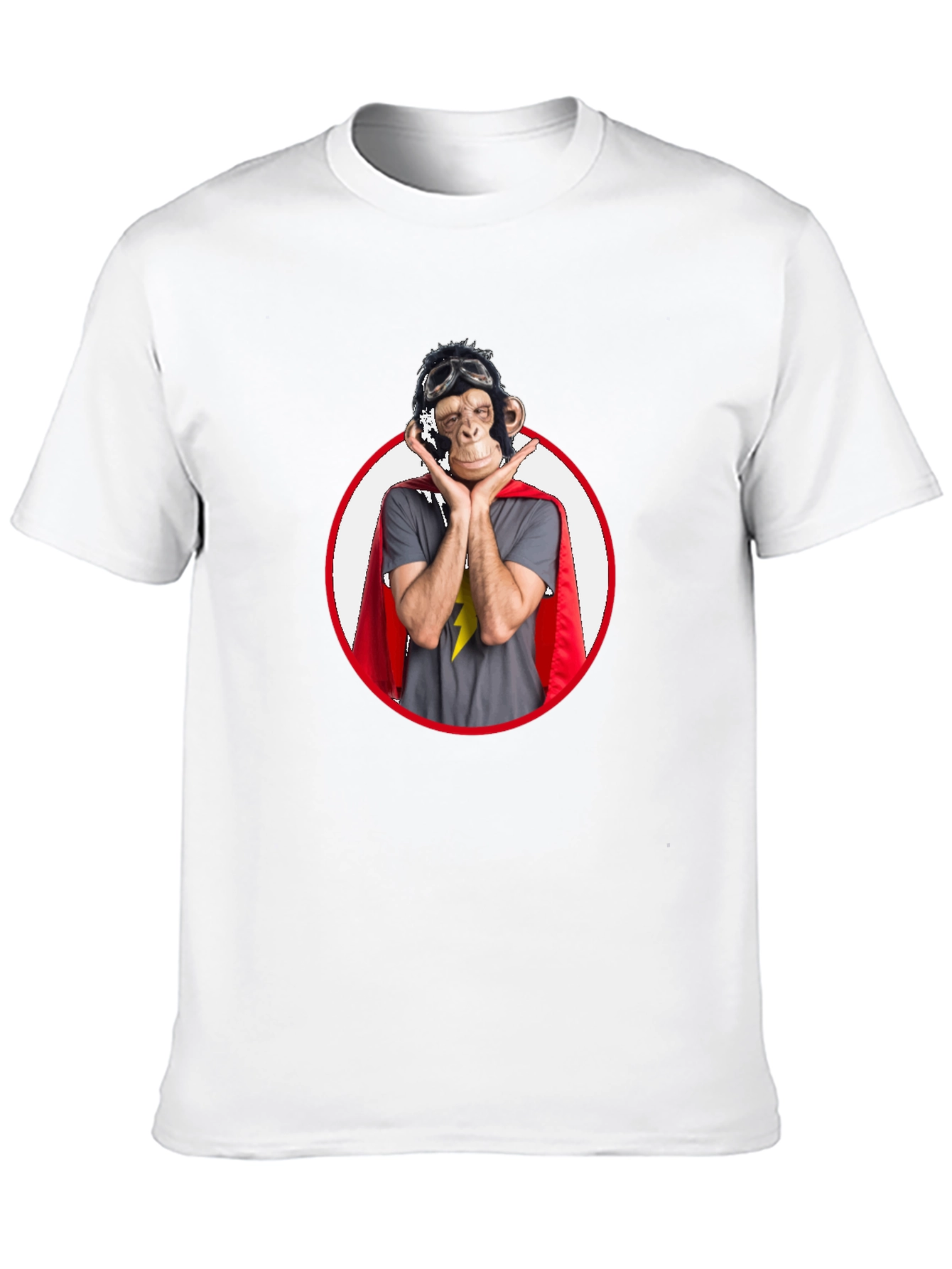 Superhero Monkey Graphic T-Shirt - Black