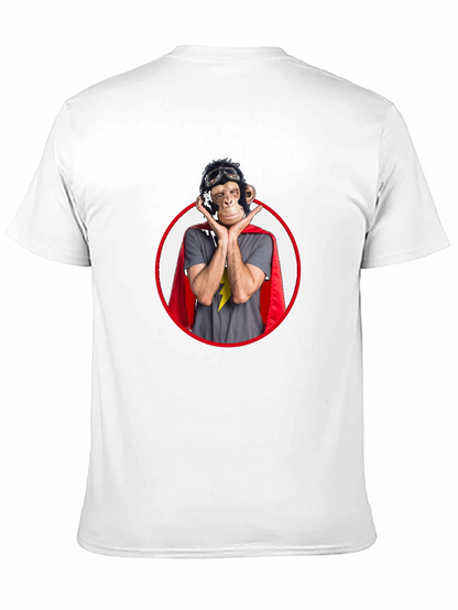 Superhero Monkey Graphic T-Shirt - Black