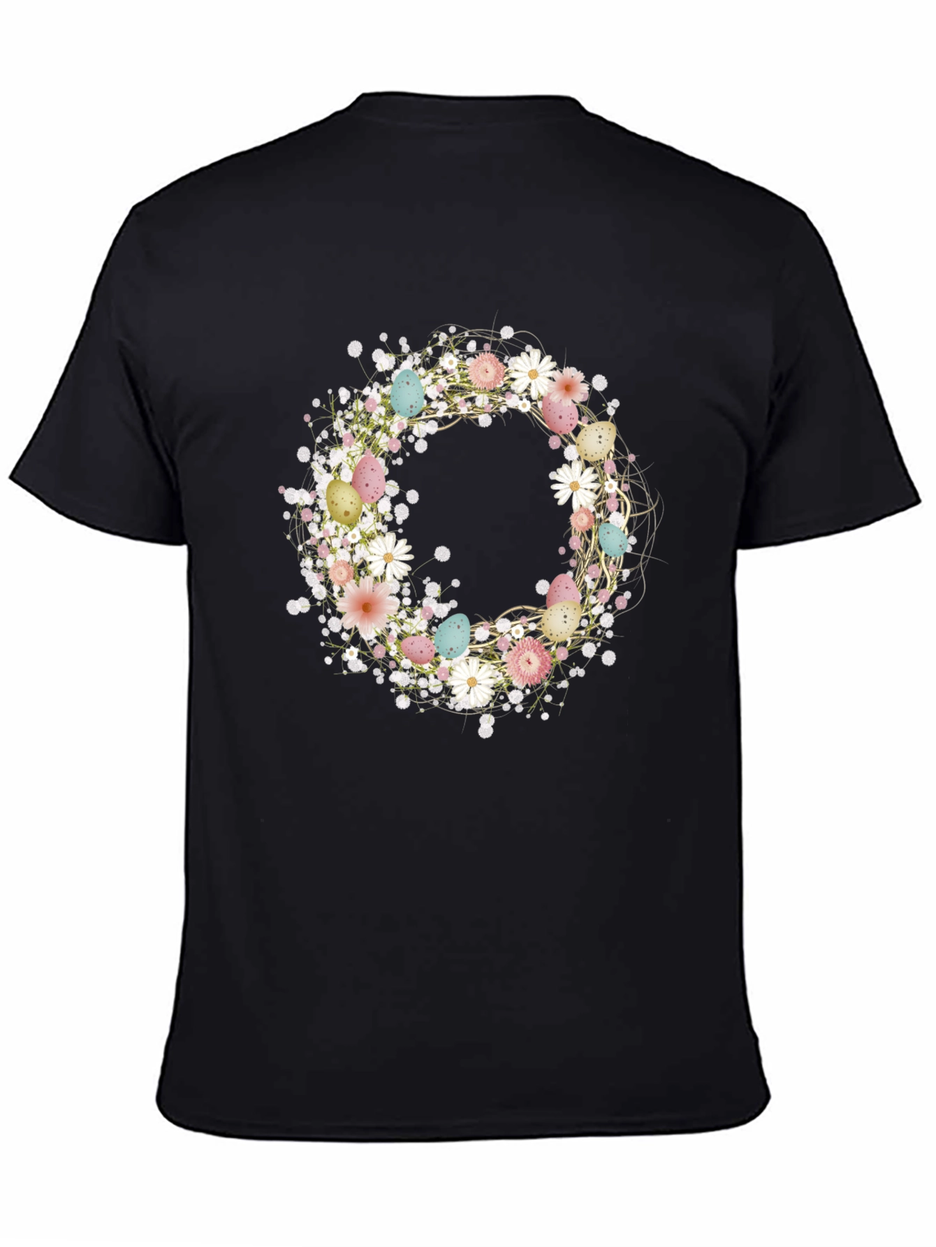 Floral Easter Egg Wreath Graphic Tee