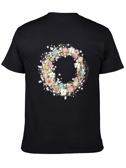 Floral Easter Egg Wreath Graphic Tee