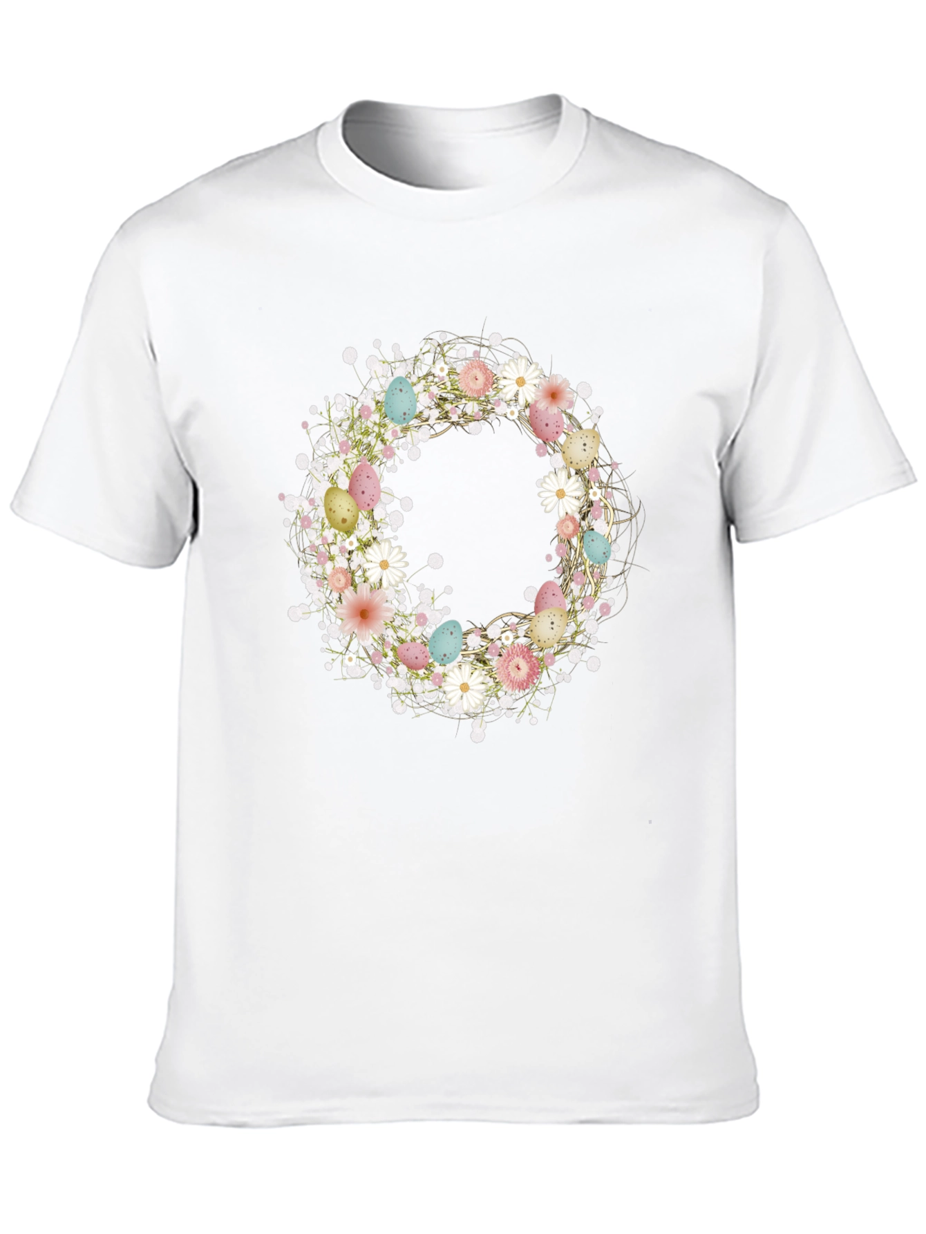 Floral Easter Egg Wreath Graphic Tee