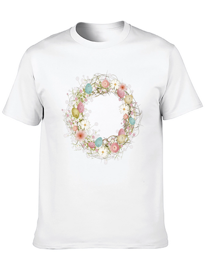 Floral Easter Egg Wreath Graphic Tee