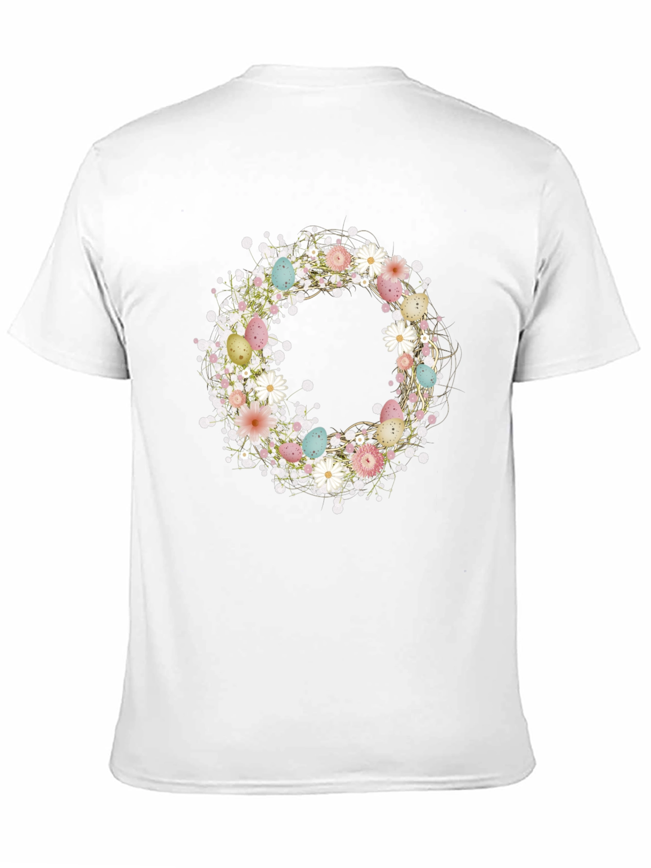 Floral Easter Egg Wreath Graphic Tee