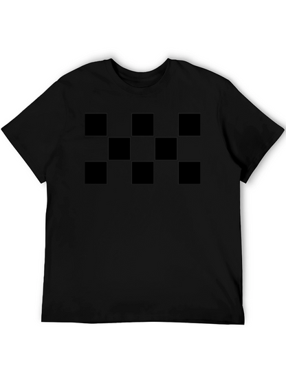 Black Checkerboard Graphic Tee