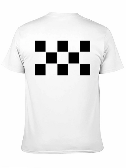 Black Checkerboard Graphic Tee