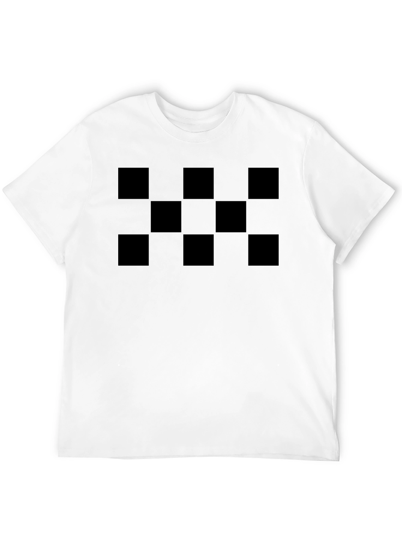 Black Checkerboard Graphic Tee
