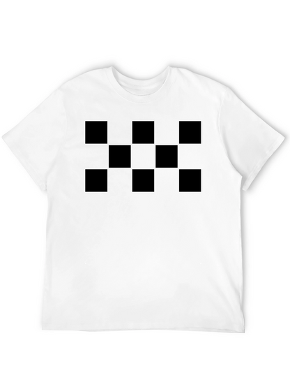 Black Checkerboard Graphic Tee