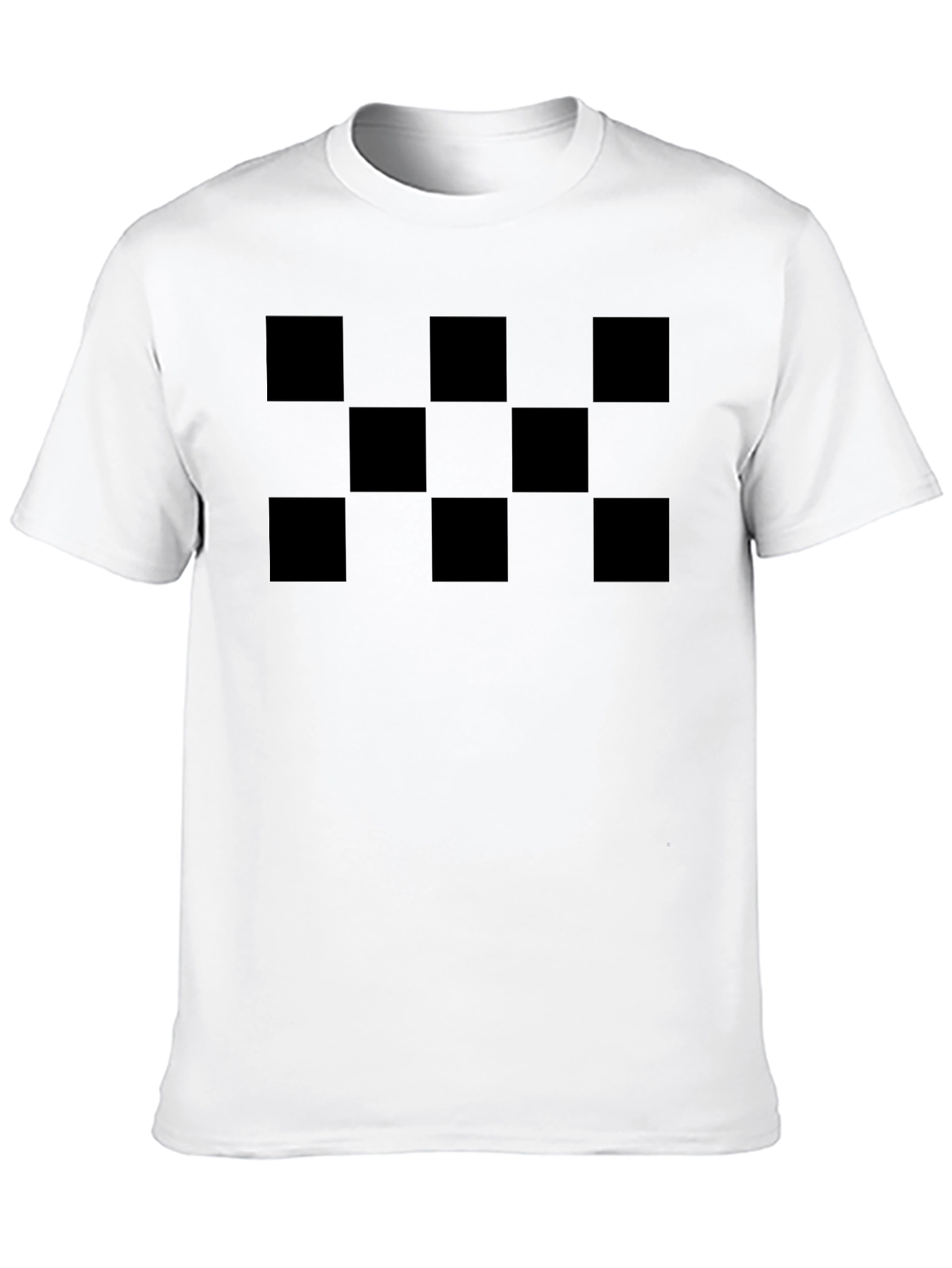 Black Checkerboard Graphic Tee