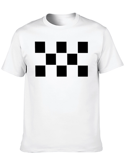 Black Checkerboard Graphic Tee