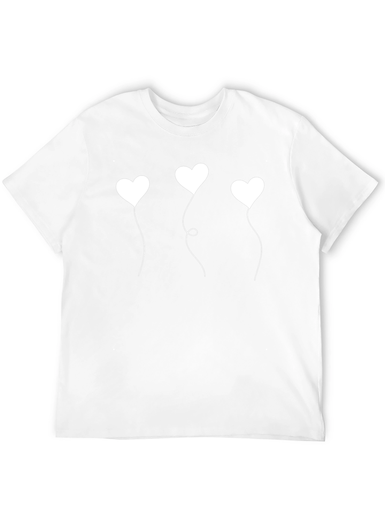 Heart Balloons Graphic Black T-Shirt