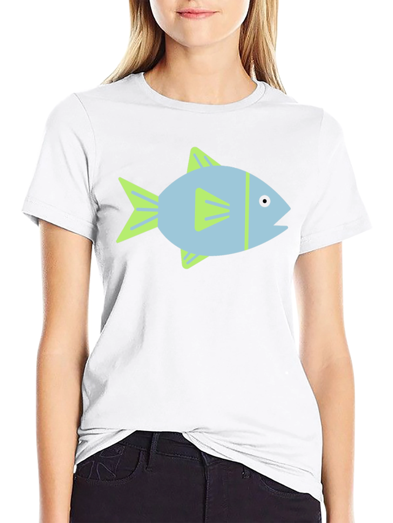 Fish Graphic Black T-Shirt - Casual Style