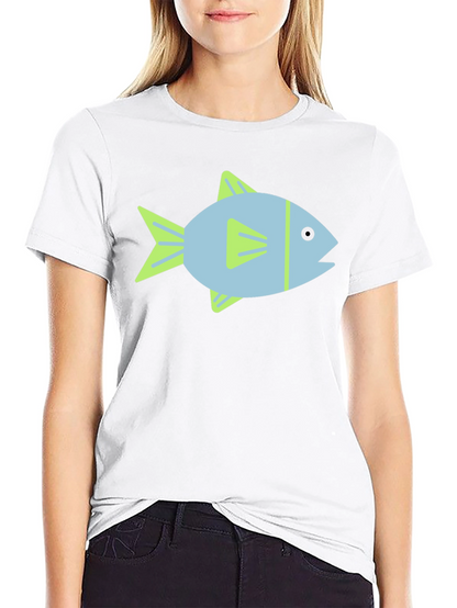 Fish Graphic Black T-Shirt - Casual Style
