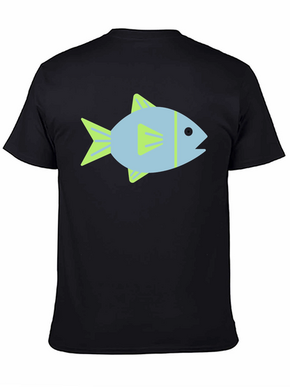 Fish Graphic Black T-Shirt - Casual Style