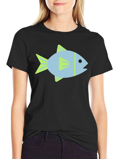 Fish Graphic Black T-Shirt - Casual Style