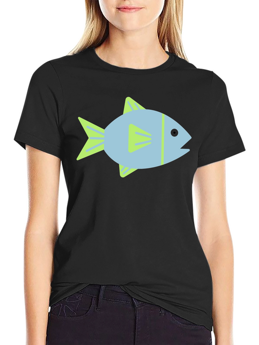Fish Graphic Black T-Shirt - Casual Style