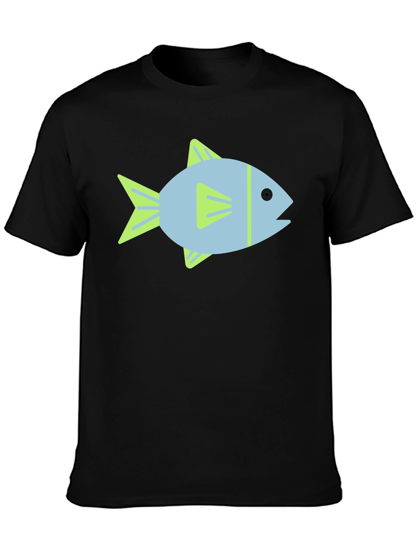 Fish Graphic Black T-Shirt - Casual Style