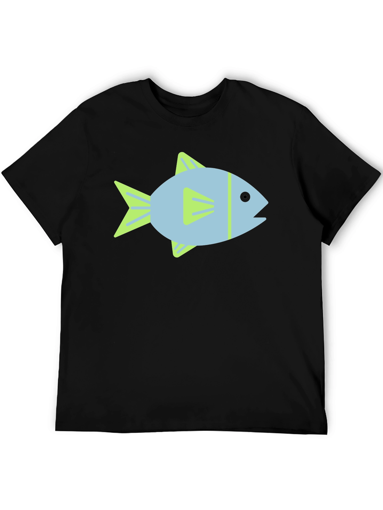 Fish Graphic Black T-Shirt - Casual Style