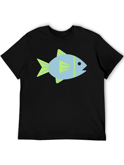 Fish Graphic Black T-Shirt - Casual Style