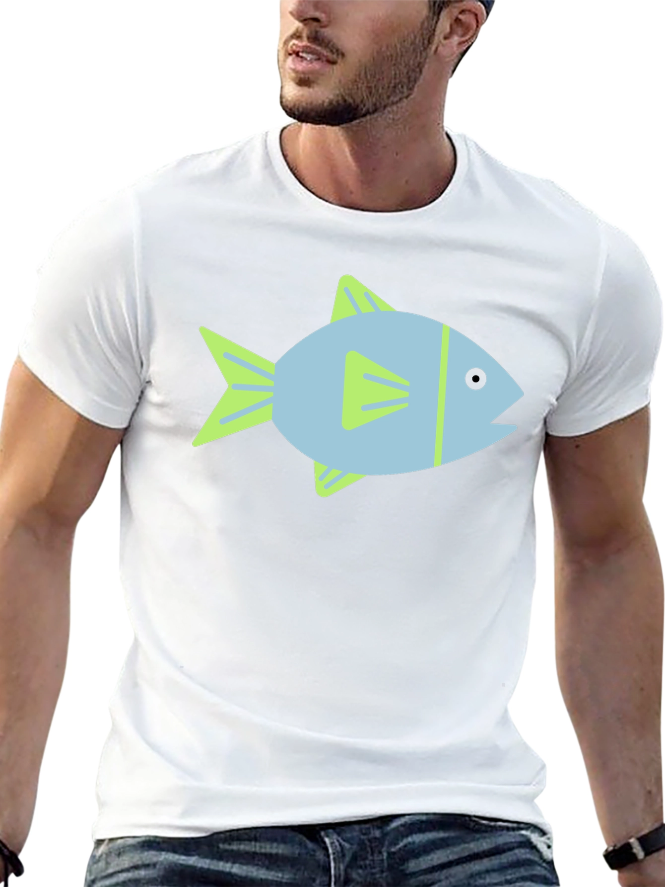 Fish Graphic Black T-Shirt - Casual Style