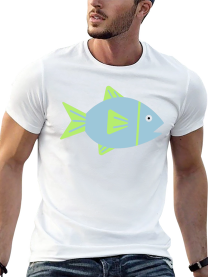Fish Graphic Black T-Shirt - Casual Style