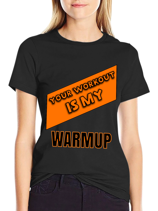 Workout Motivation Graphic Tee - Black Cotton T-Shirt