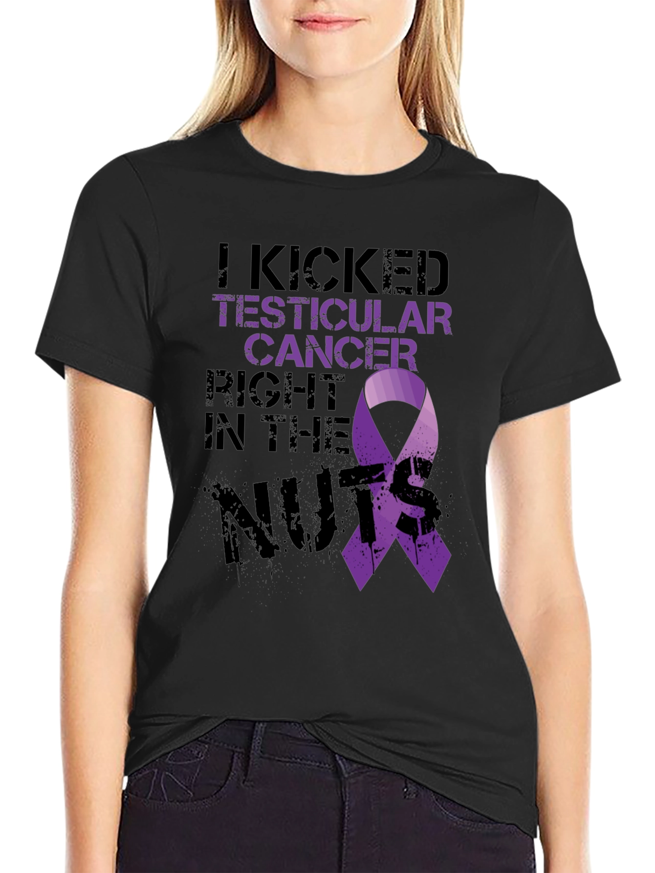 Testicular Cancer Awareness Black T-Shirt