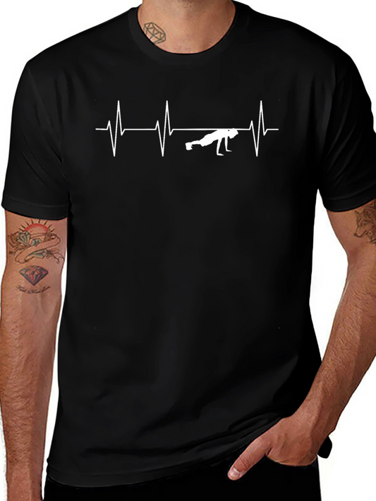 Fitness Heartbeat Graphic Tee