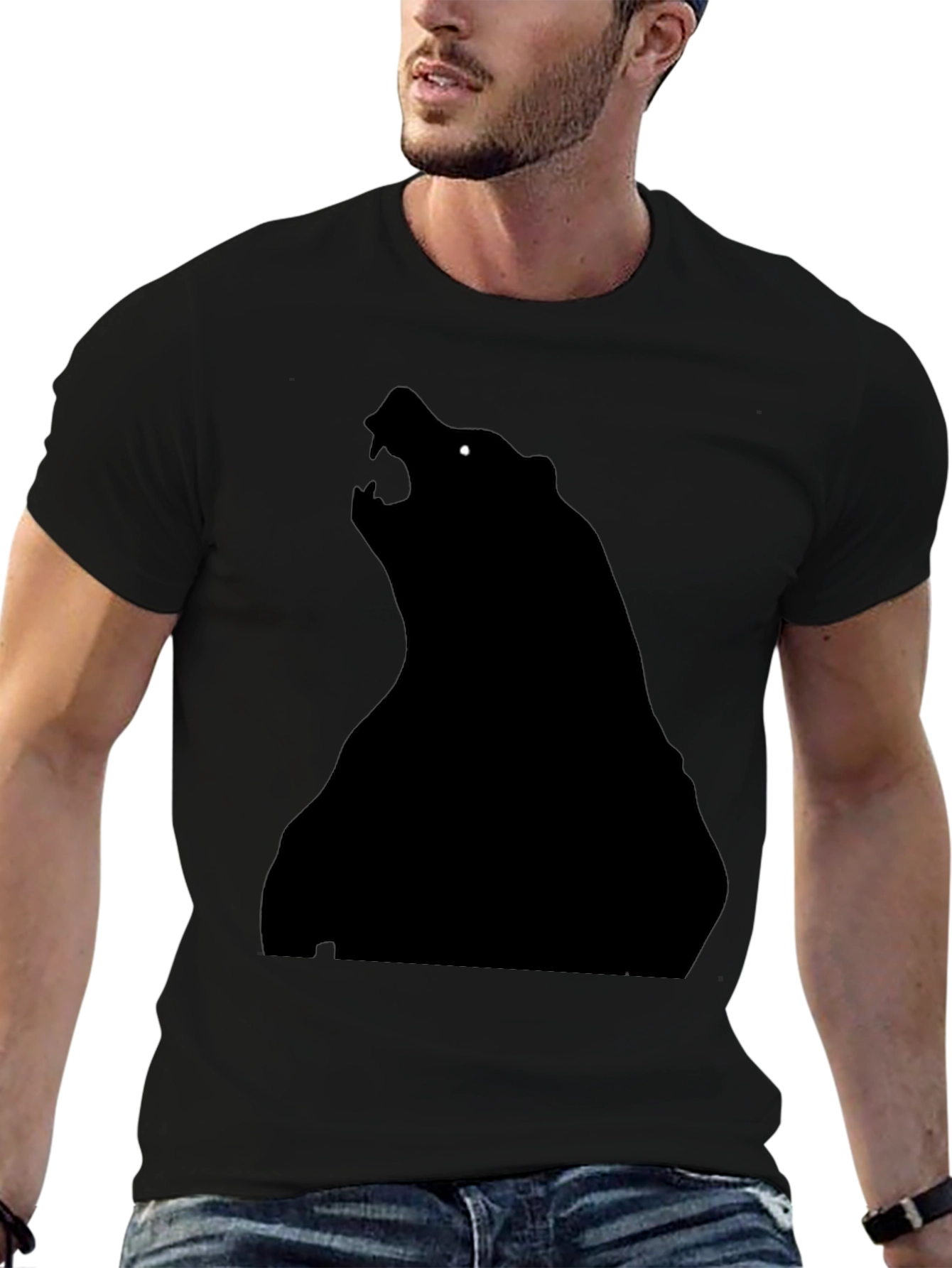 Black Bear Silhouette T-Shirt - Mens Graphic Tee