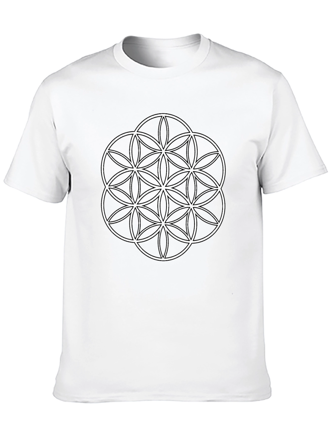 Flower of Life Graphic Tee - Stylish Geometric Design