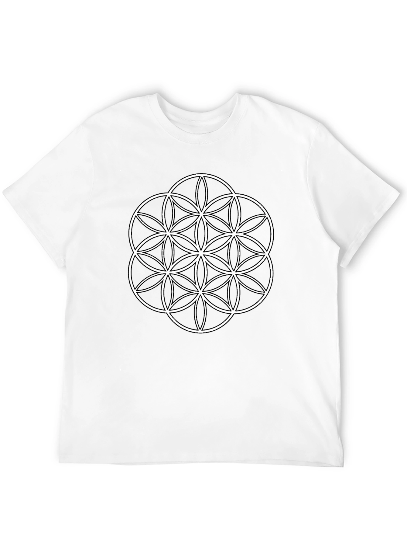 Flower of Life Graphic Tee - Stylish Geometric Design