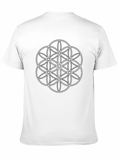 Flower of Life Graphic Tee - Stylish Geometric Design