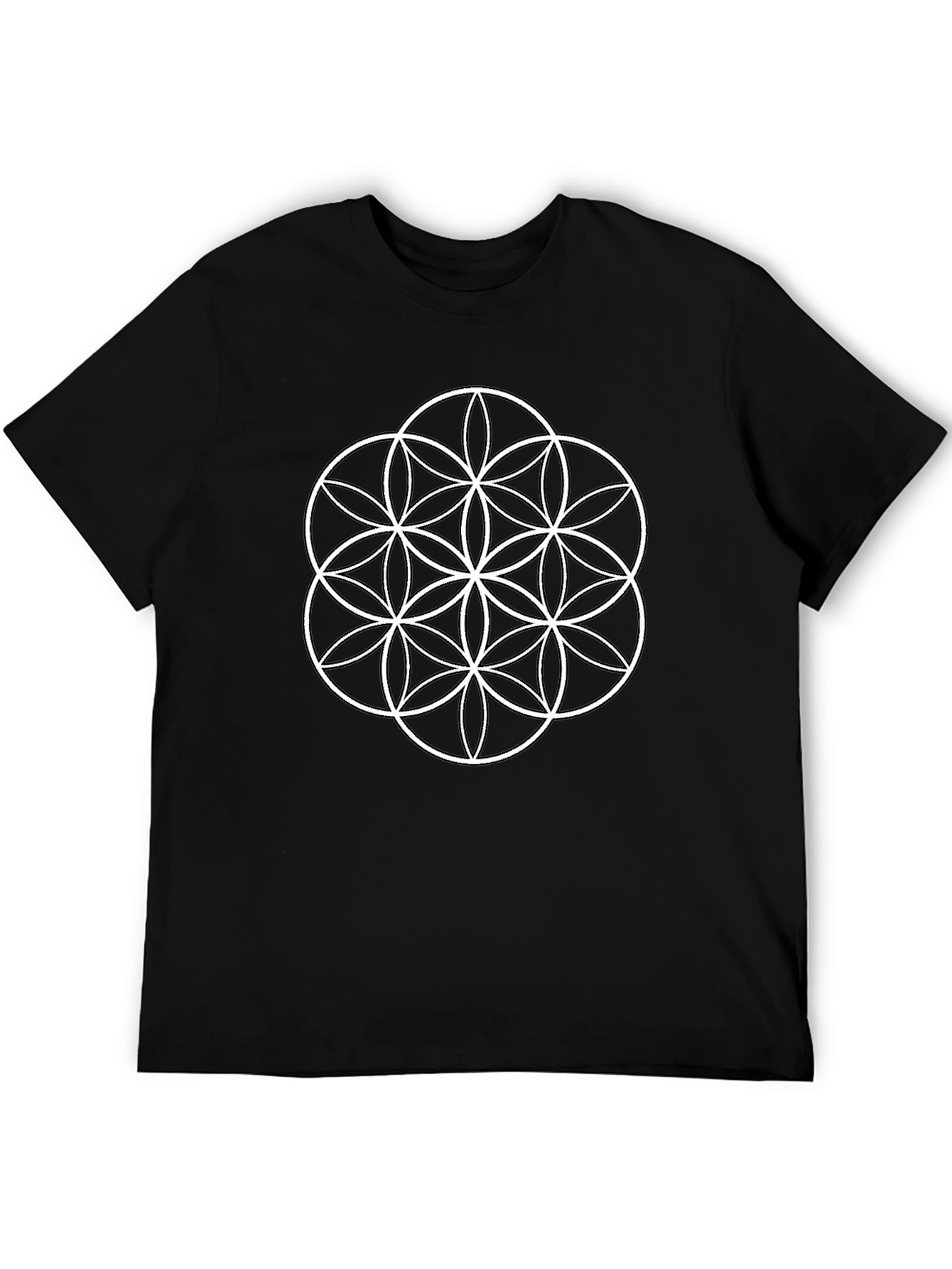 Flower of Life Graphic Tee - Stylish Geometric Design