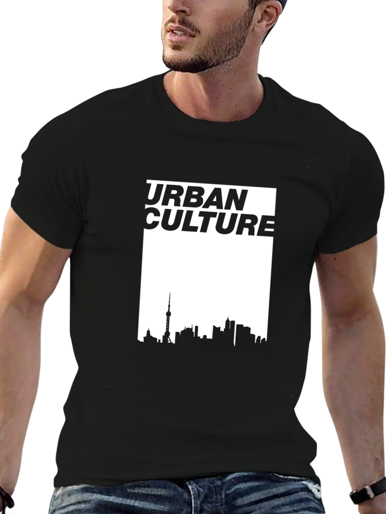 Urban Culture Graphic Tee - Black
