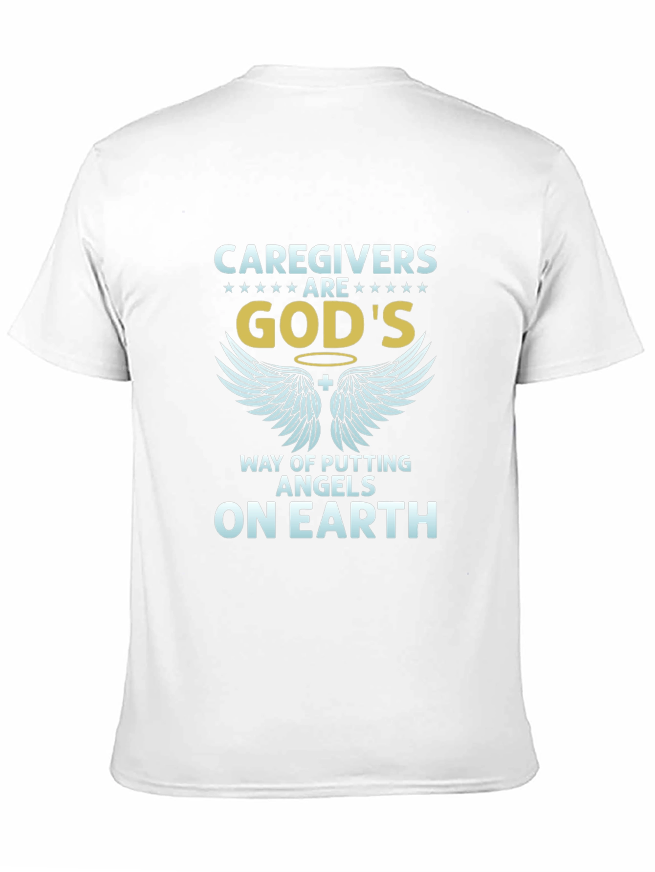 Caregivers Gods Angels T-Shirt - Mens Black