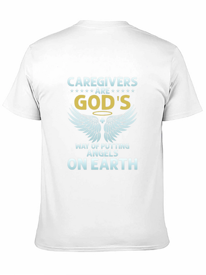 Caregivers Gods Angels T-Shirt - Mens Black