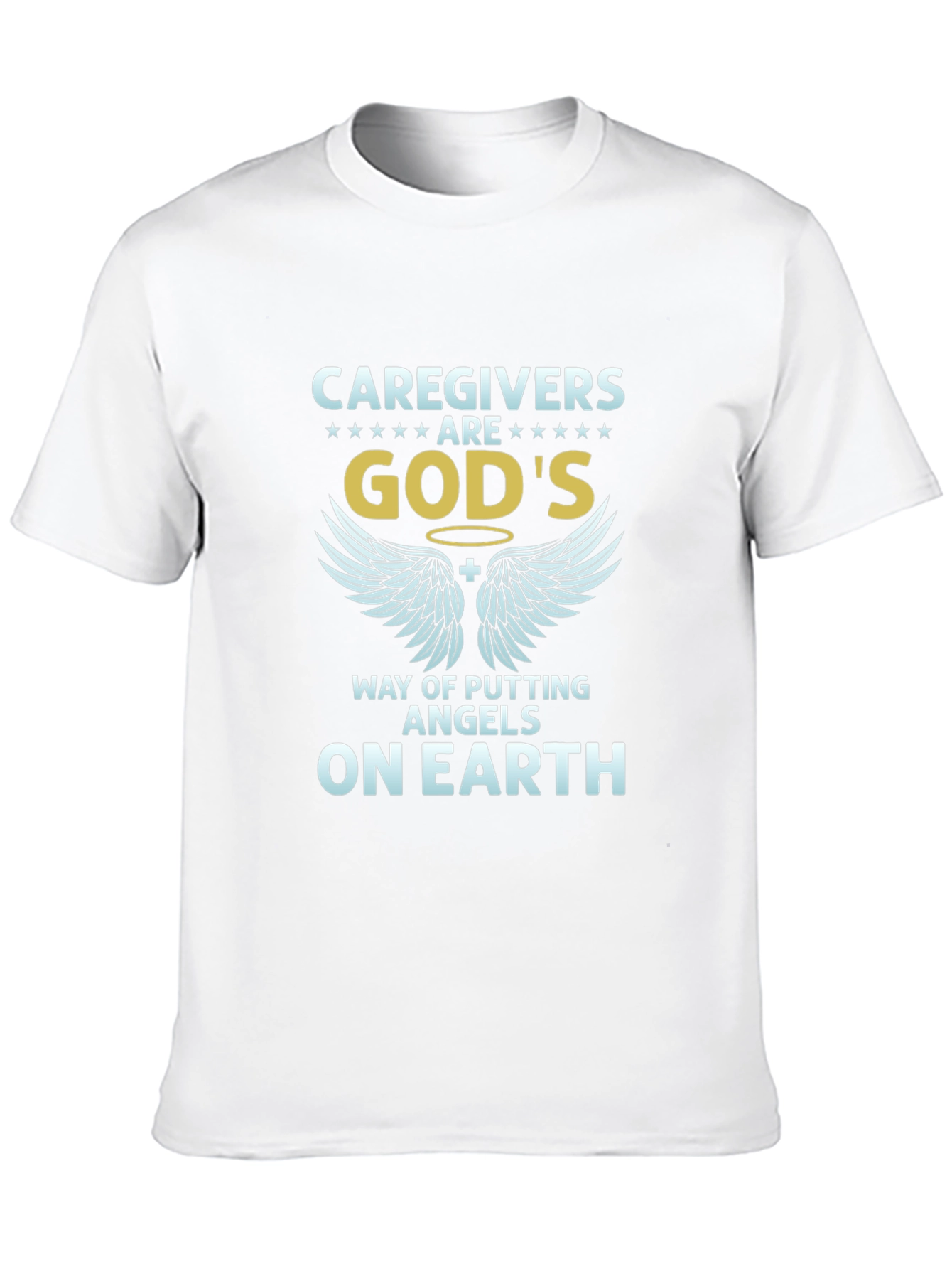 Caregivers Gods Angels T-Shirt - Mens Black