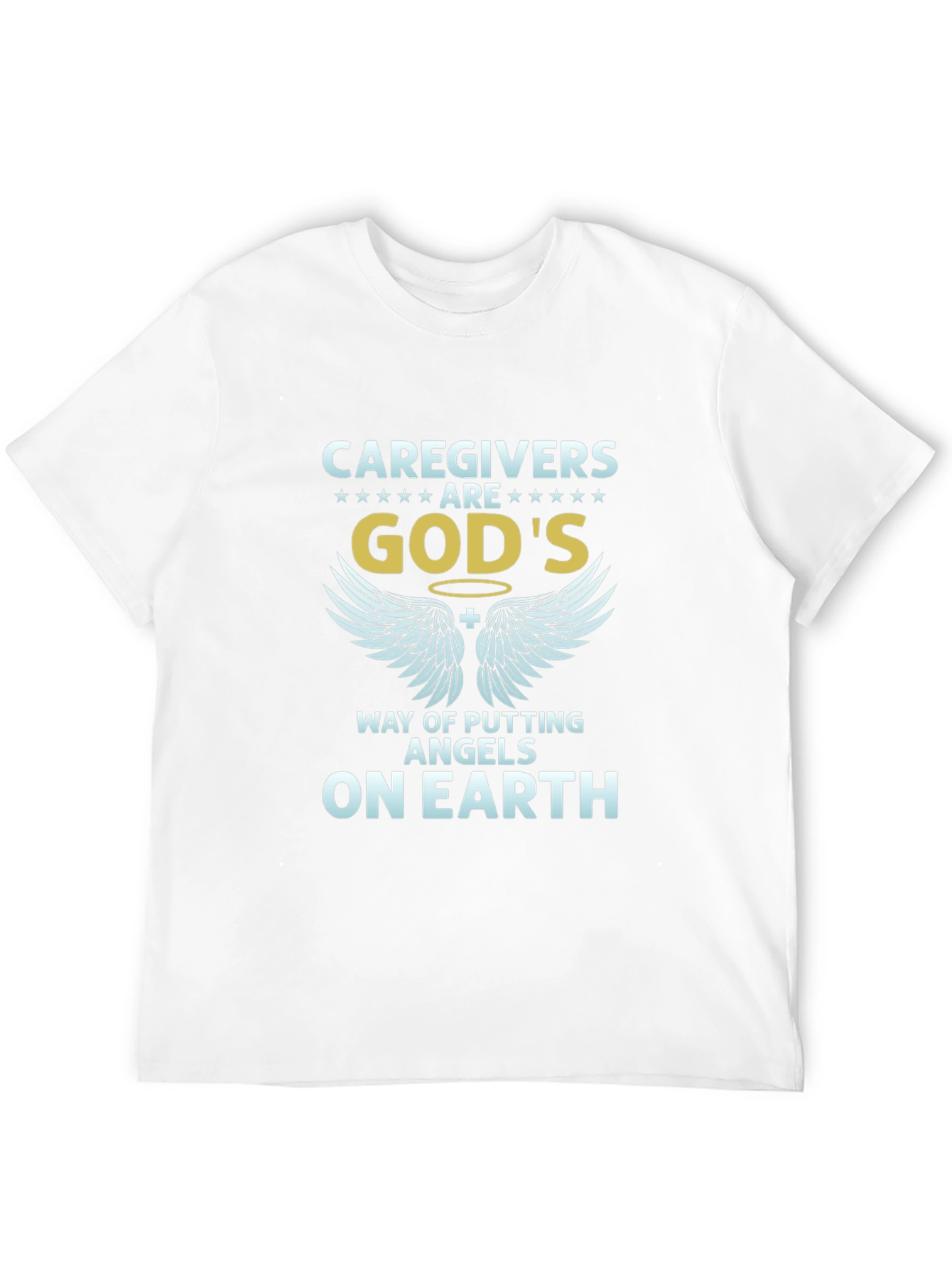 Caregivers Gods Angels T-Shirt - Mens Black