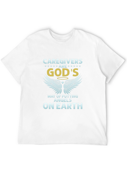 Caregivers Gods Angels T-Shirt - Mens Black