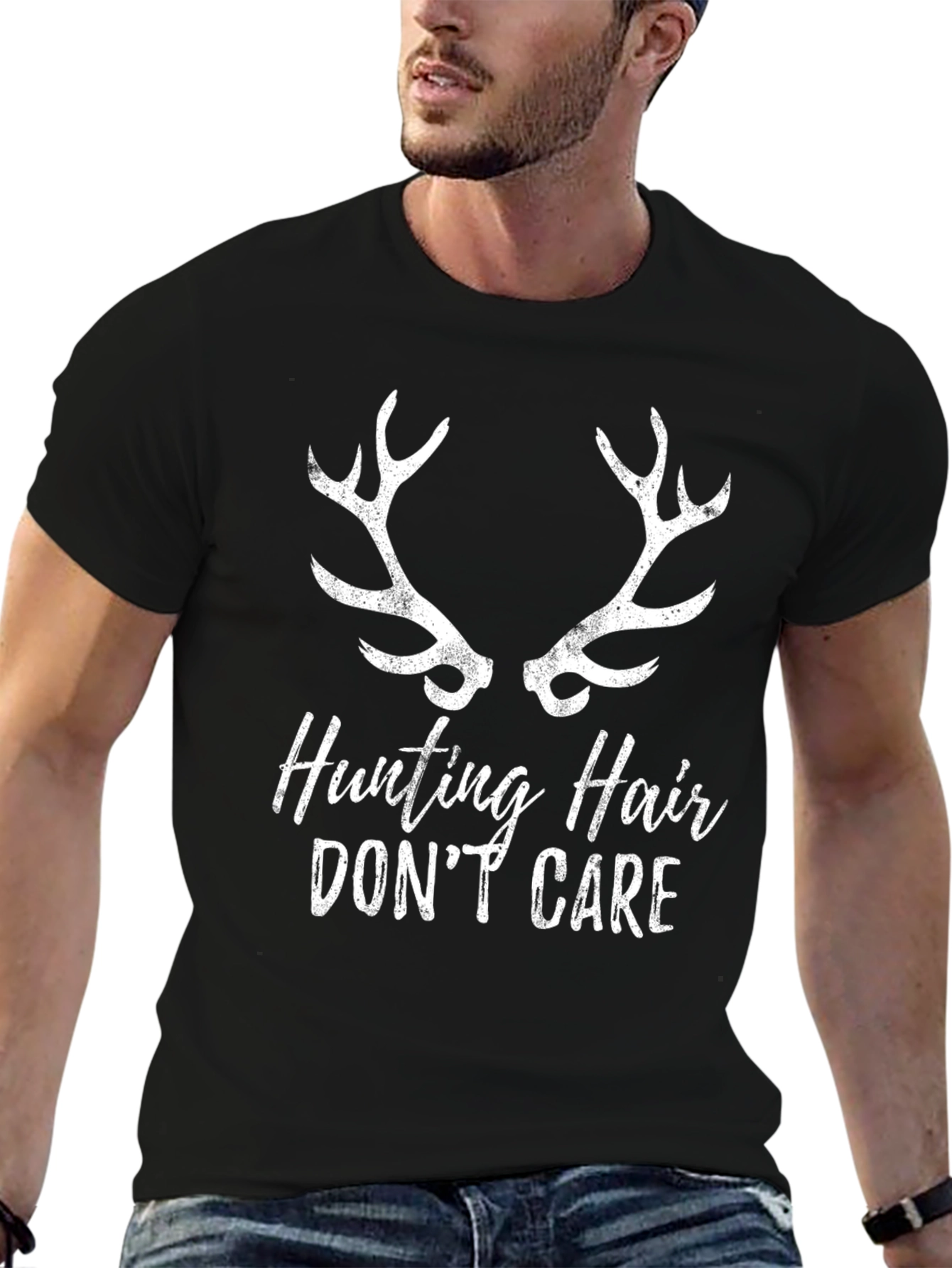 Hunting Hair Dont Care Graphic Tee