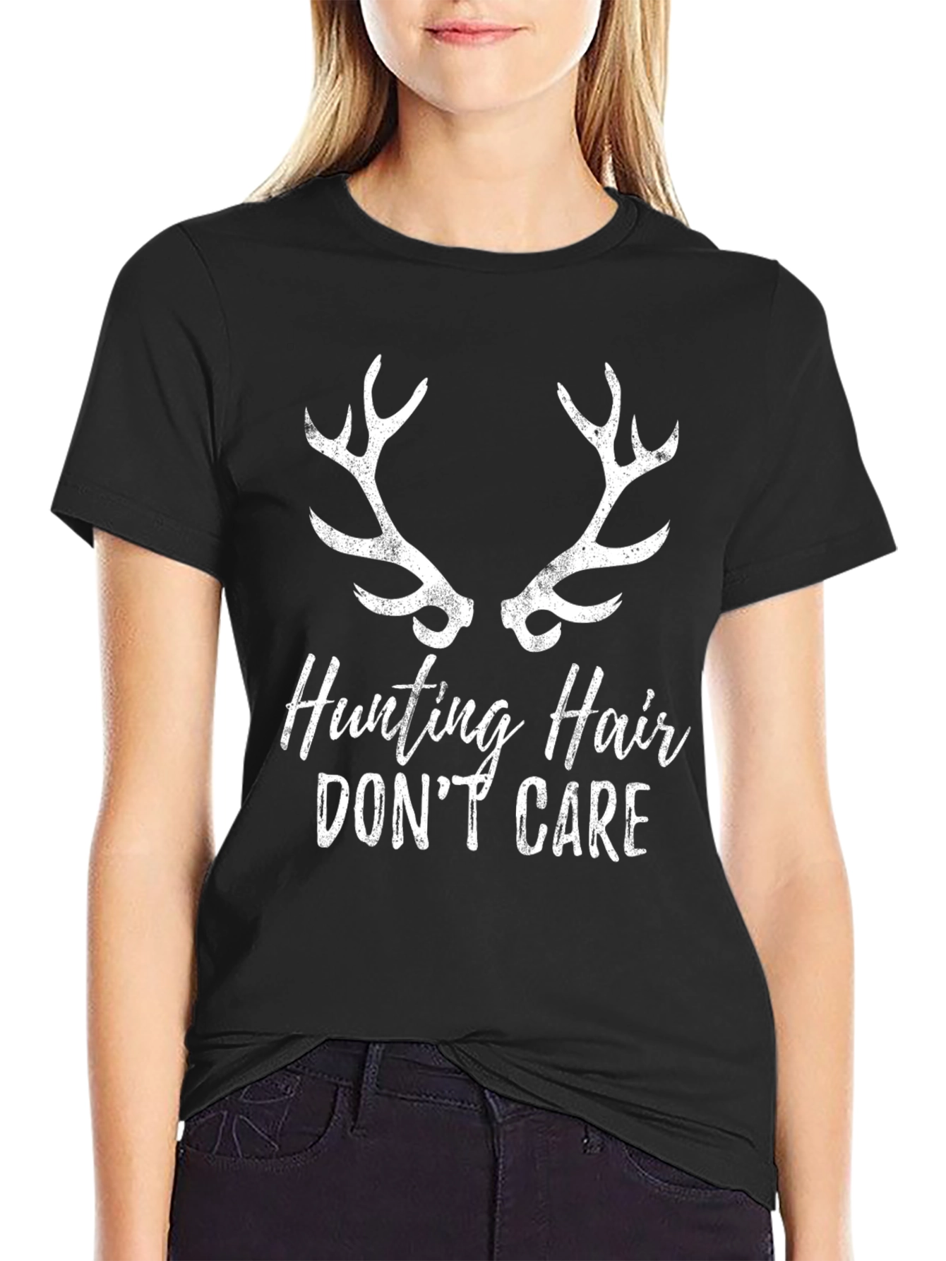 Hunting Hair Dont Care Graphic Tee