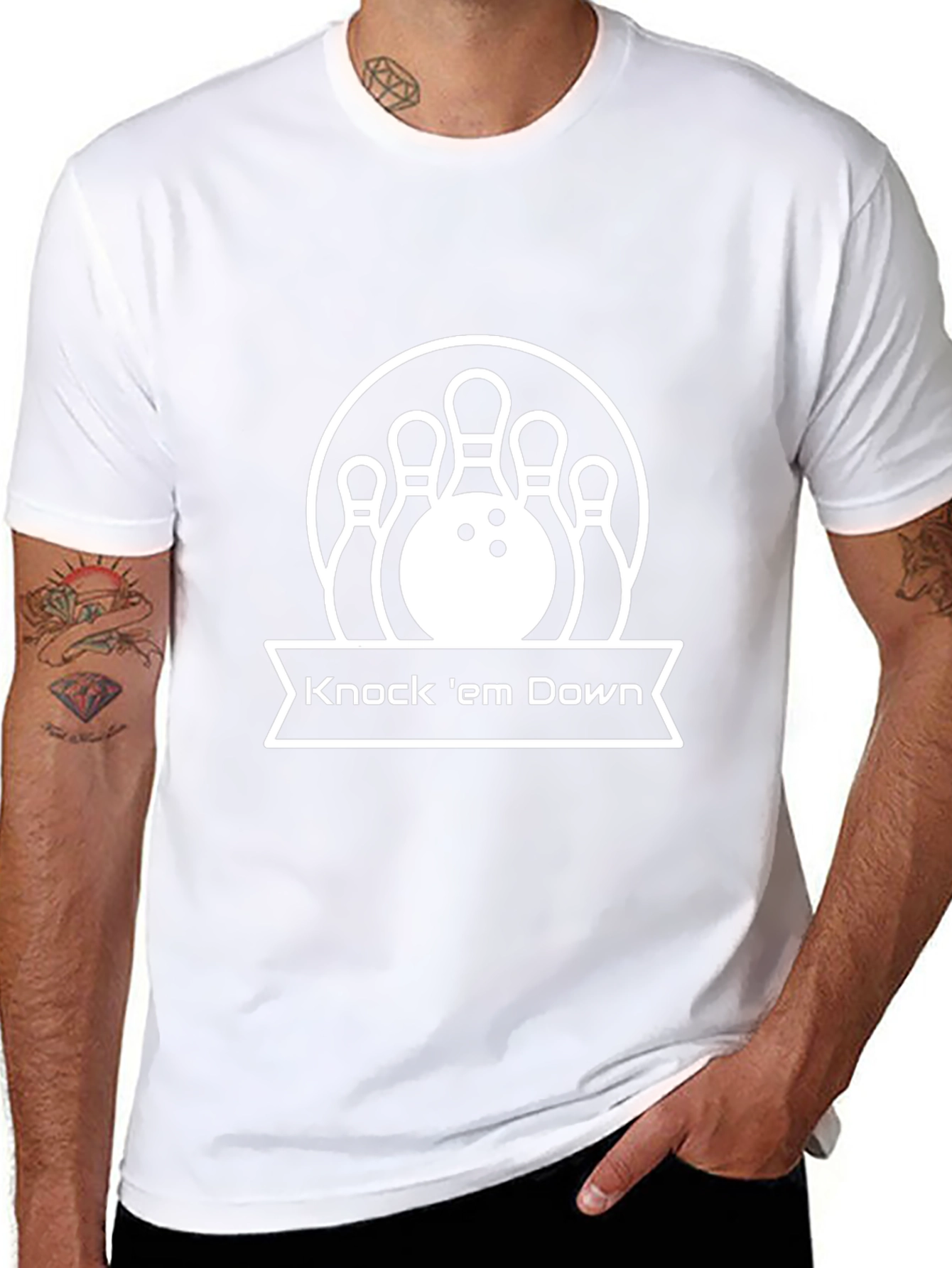 Bowling Strike T-Shirt - Knock em Down Graphic Tee